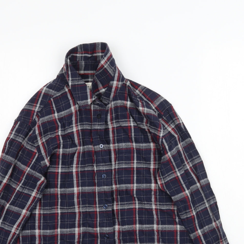 Jack Wills Womens Blue Plaid  Basic Button-Up Size 6