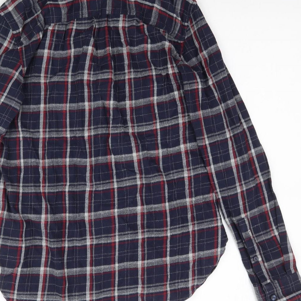 Jack Wills Womens Blue Plaid  Basic Button-Up Size 6