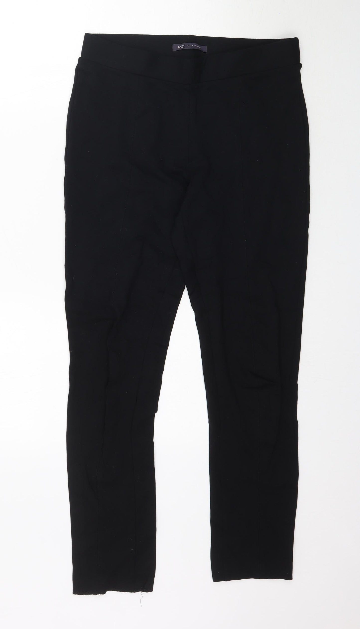 Marks and Spencer Womens Black   Trousers  Size 12 L28 in - Legging style