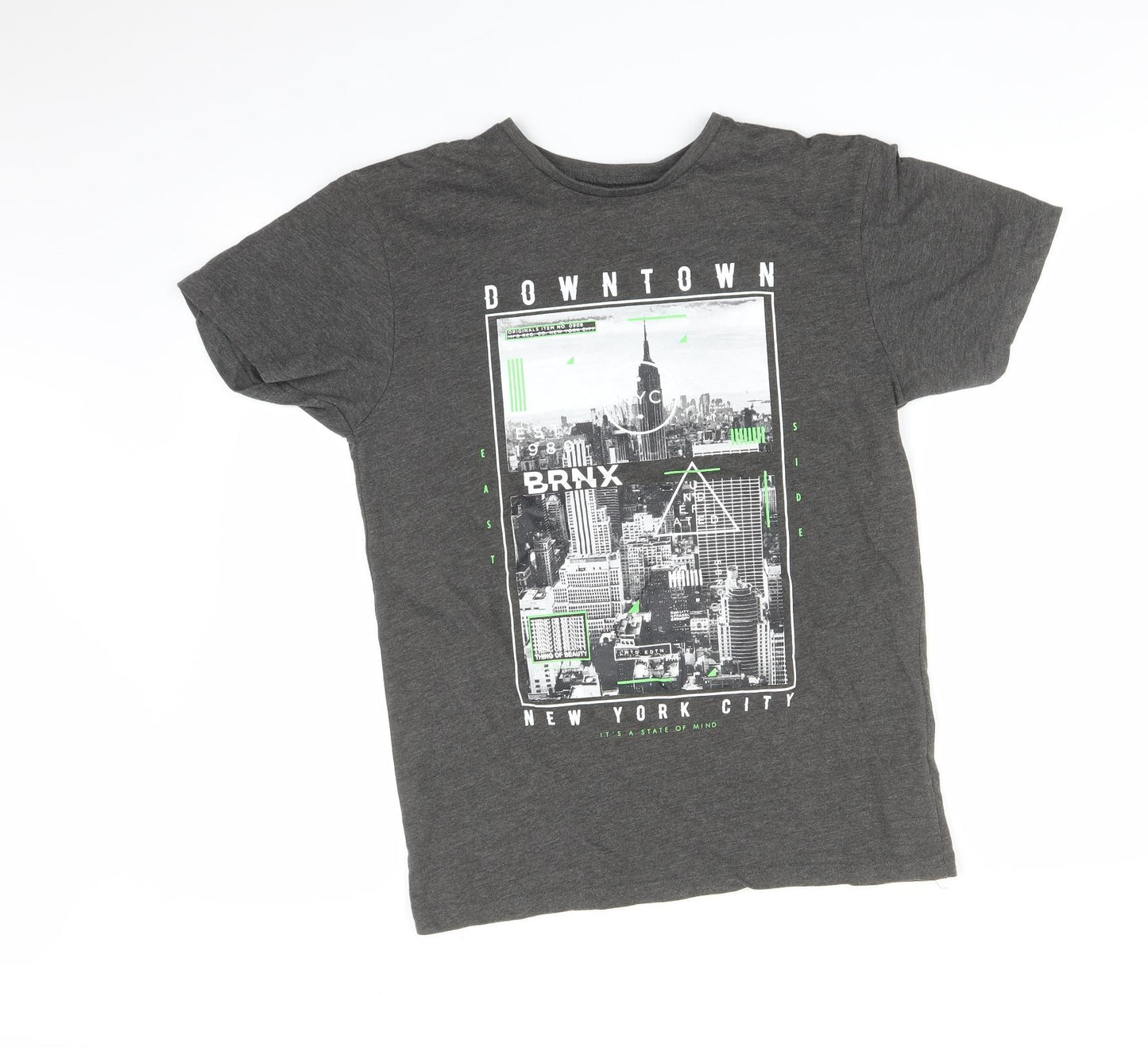 Primark Mens Grey    T-Shirt Size S