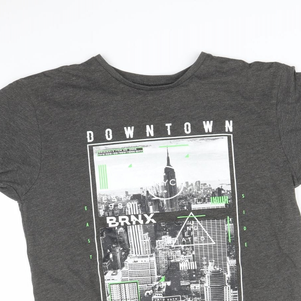 Primark Mens Grey    T-Shirt Size S