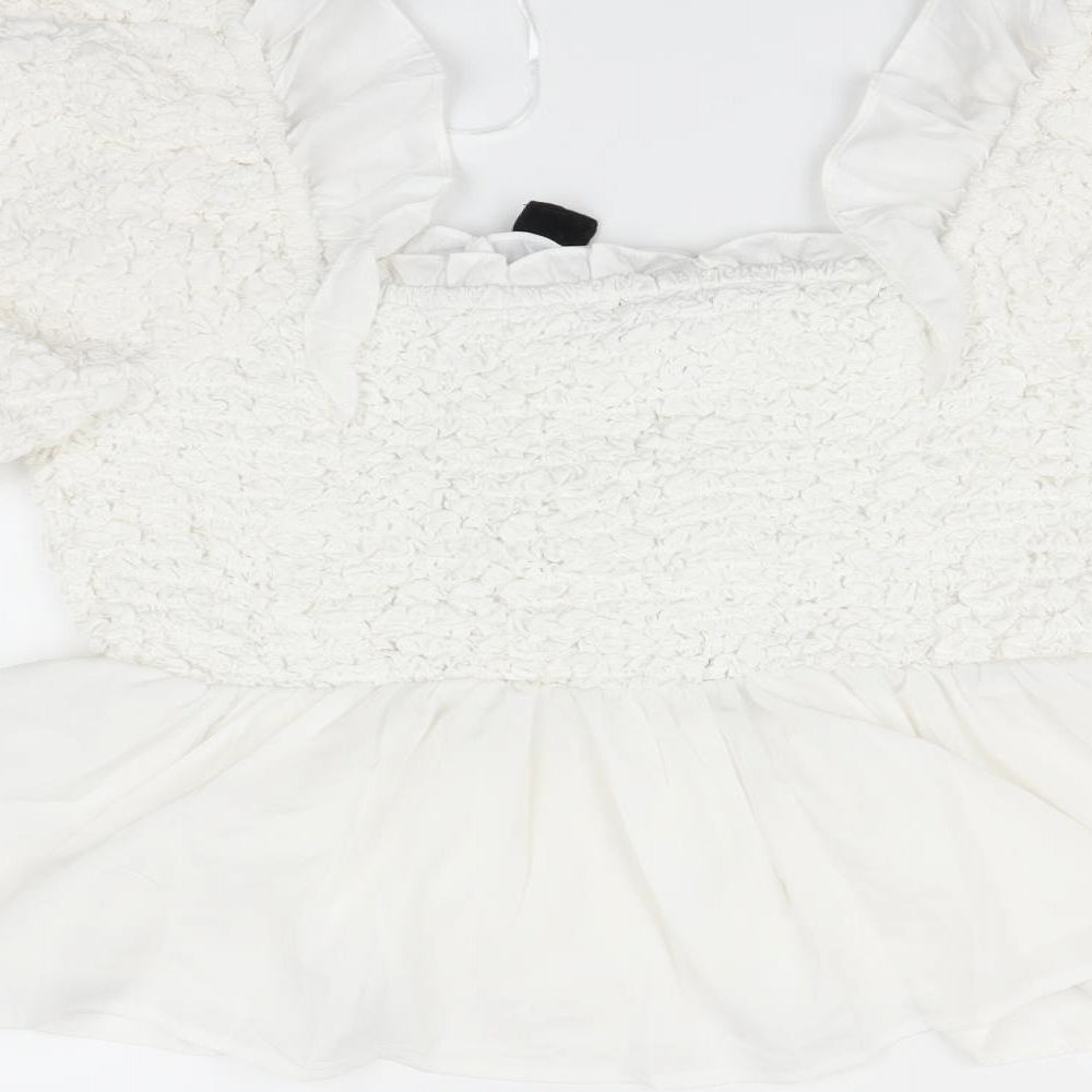 River Island Womens White   Basic T-Shirt Size 14