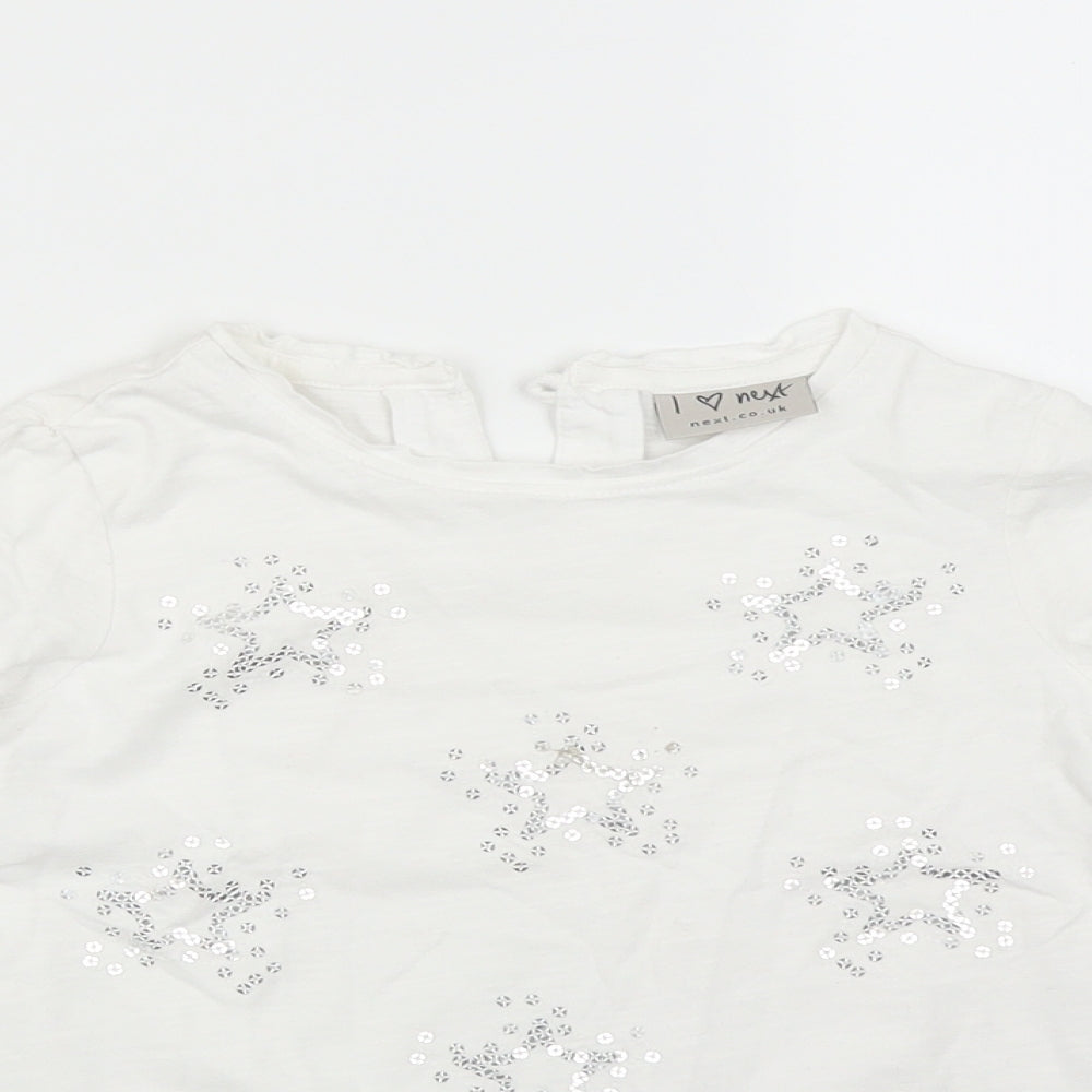 NEXT Girls White   Basic T-Shirt Size 3-4 Years