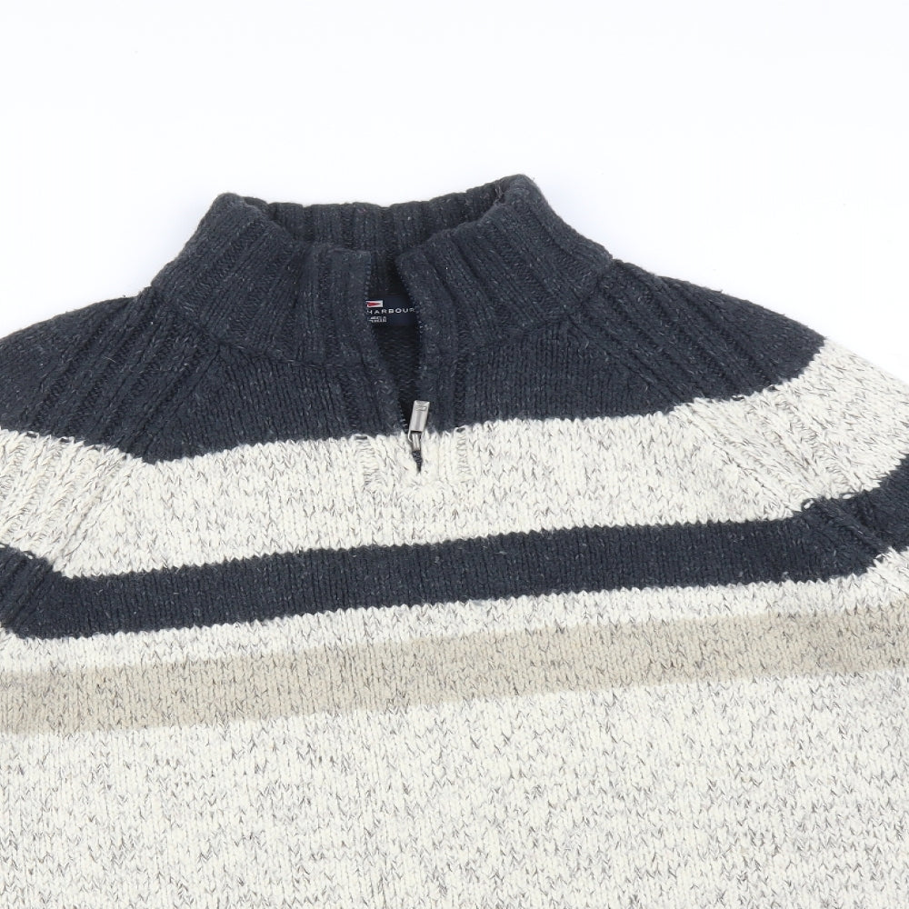 M&S Mens Multicoloured Striped  Pullover Jumper Size XL