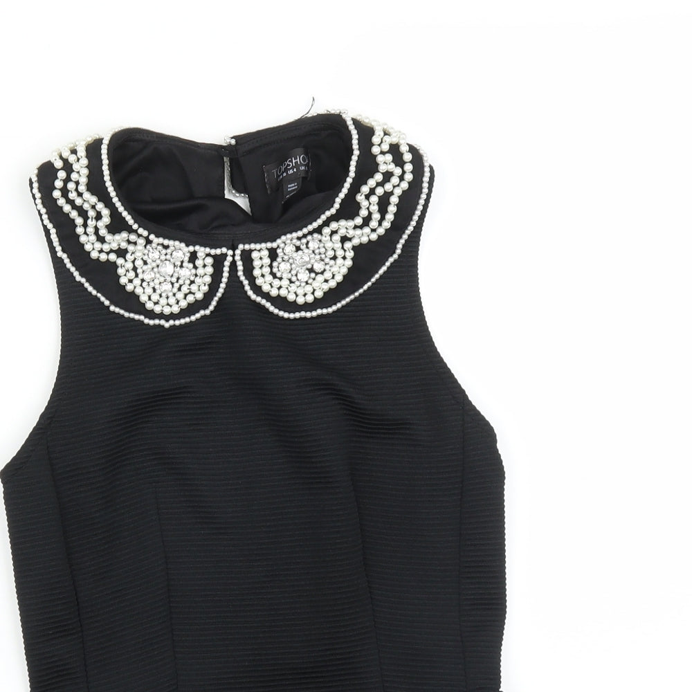 Topshop Womens Black   Basic T-Shirt Size 8