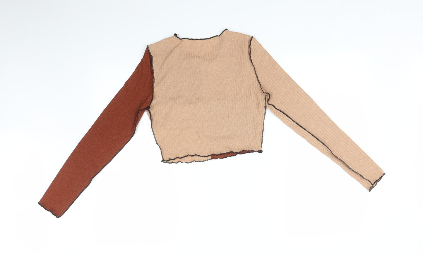 SheIn Womens Multicoloured Colourblock  Basic T-Shirt Size M