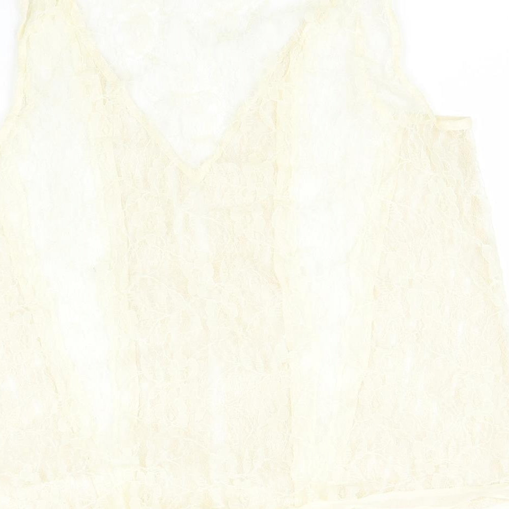 ALL SAINTS Womens White Floral  Basic T-Shirt Size 10