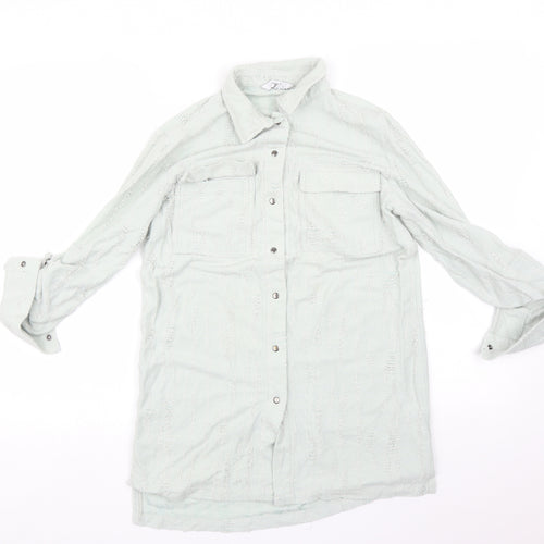 NEXT Womens Green   Basic Button-Up Size 8