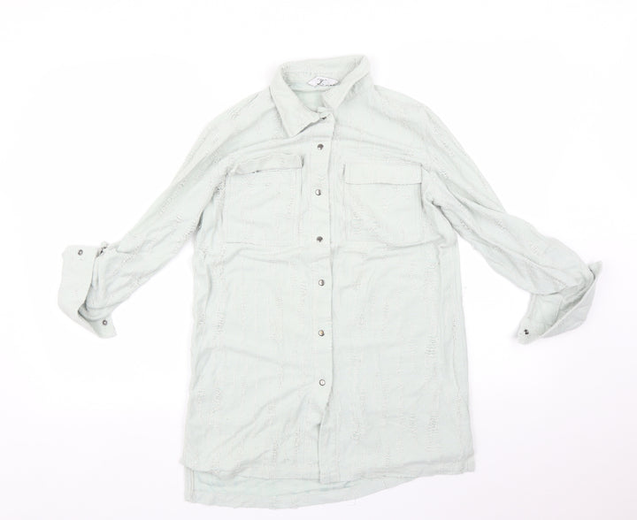 NEXT Womens Green   Basic Button-Up Size 8