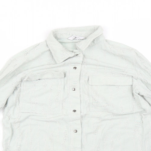 NEXT Womens Green   Basic Button-Up Size 8