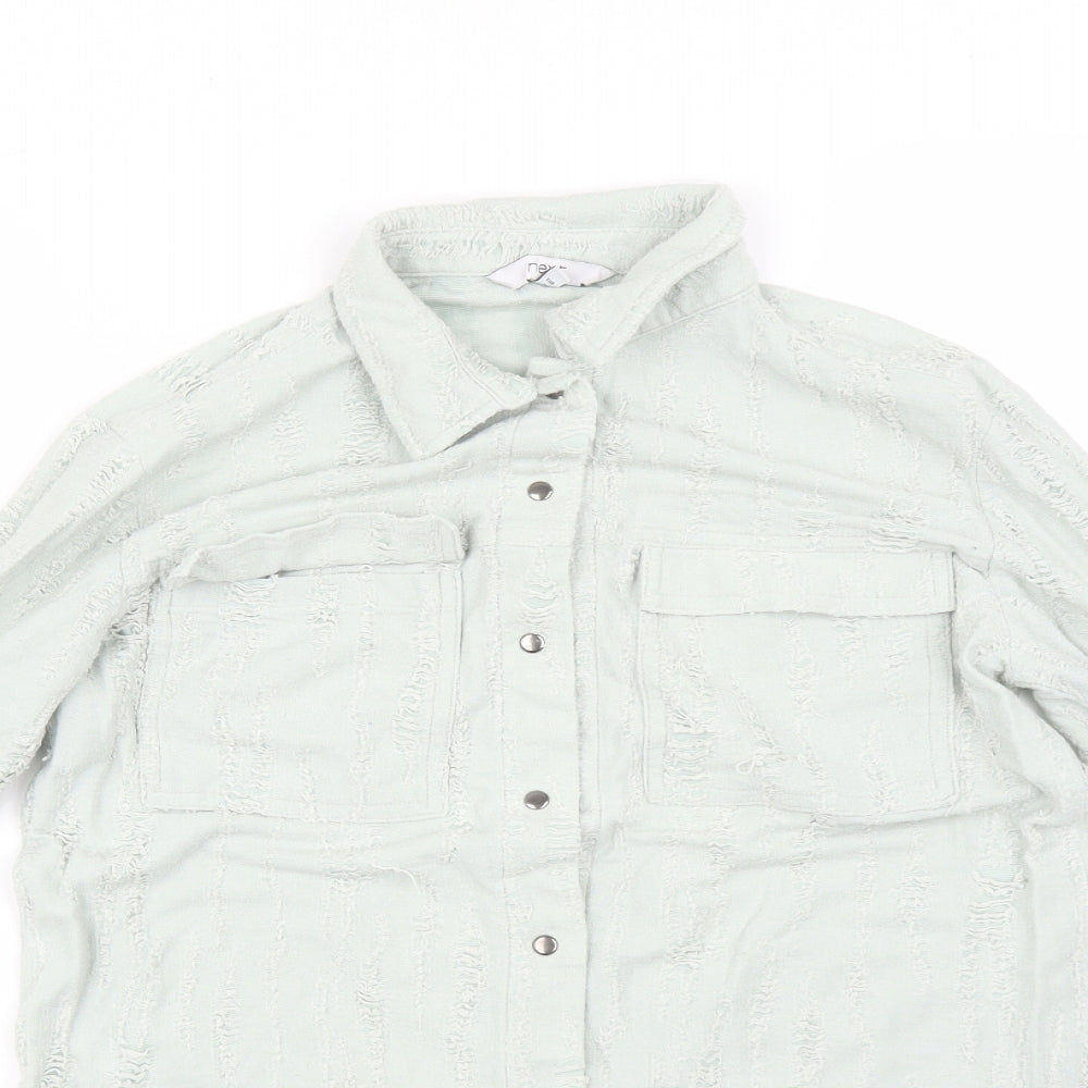 NEXT Womens Green   Basic Button-Up Size 8