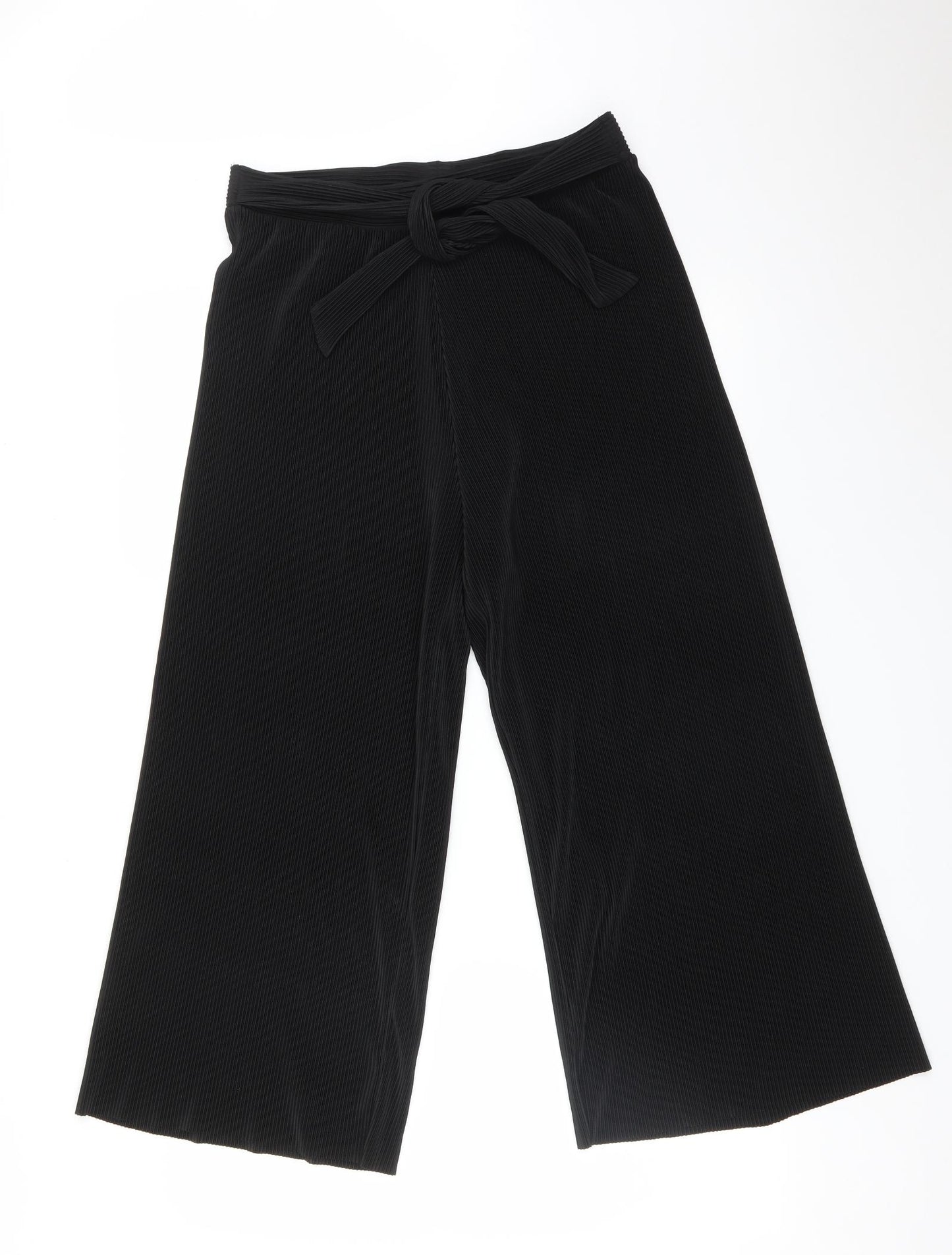 F&F Womens Black Striped  Carrot Trousers Size 12 L23 in