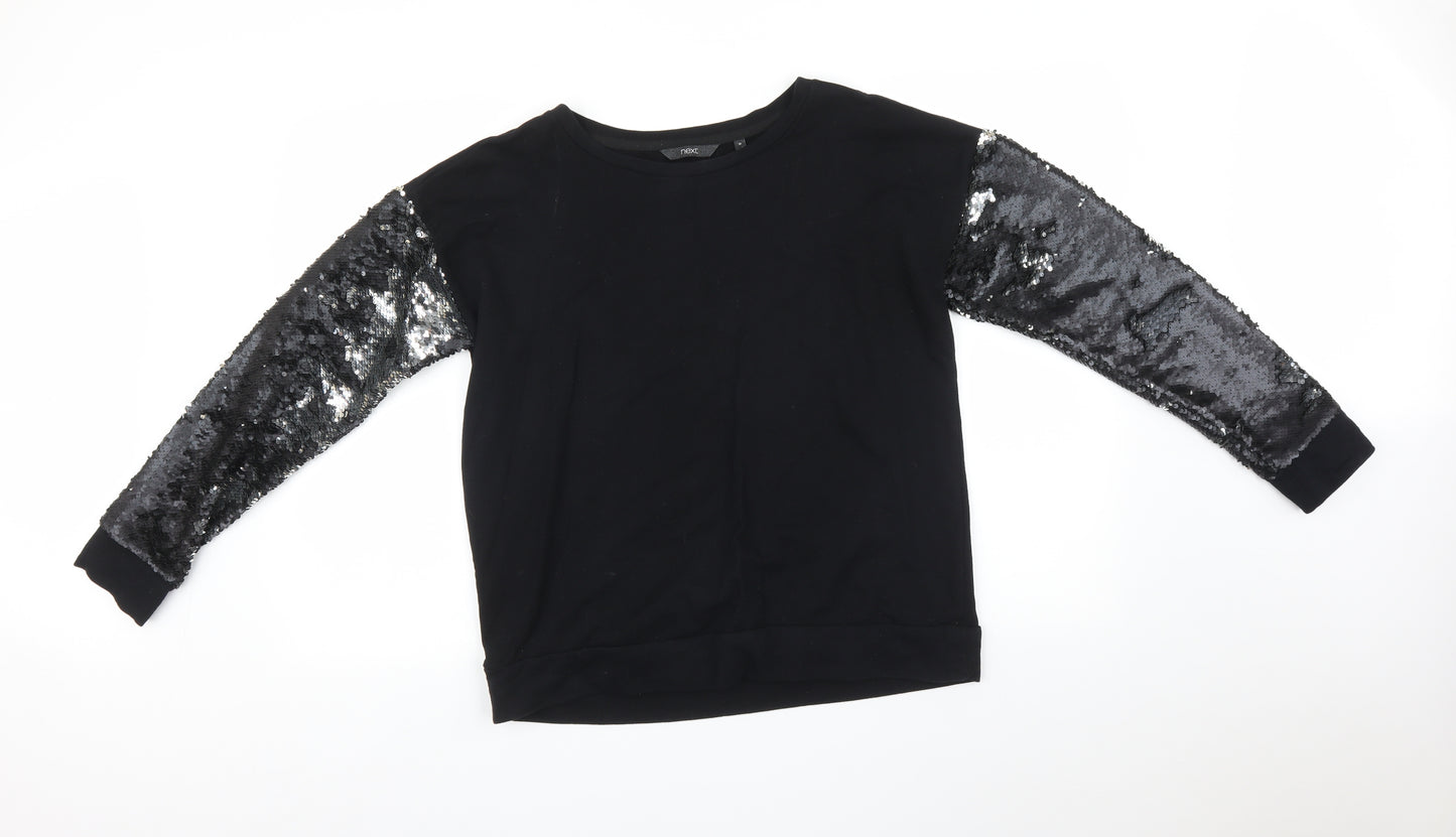 NEXT Womens Black   Pullover Sweatshirt Size M