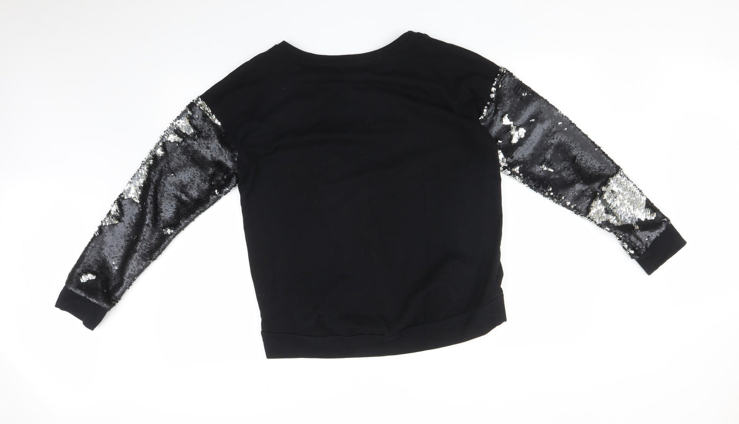 NEXT Womens Black   Pullover Sweatshirt Size M