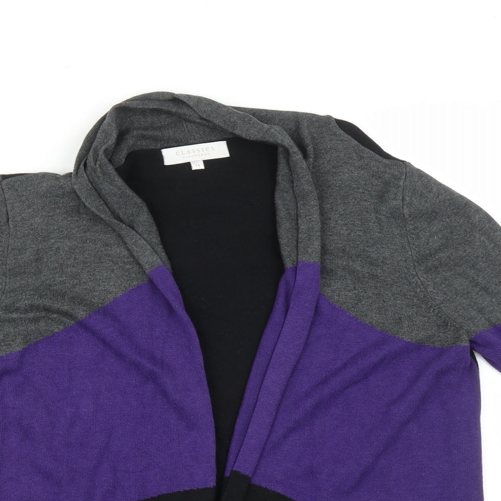 Debenhams Womens Multicoloured Striped  Cardigan Jumper Size 14