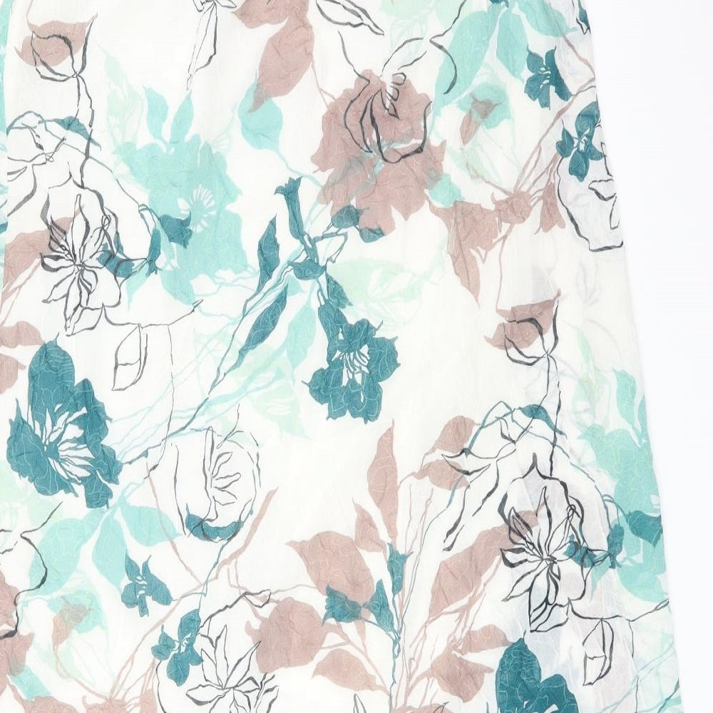 Adini Womens Multicoloured Floral  Trumpet Skirt Size S