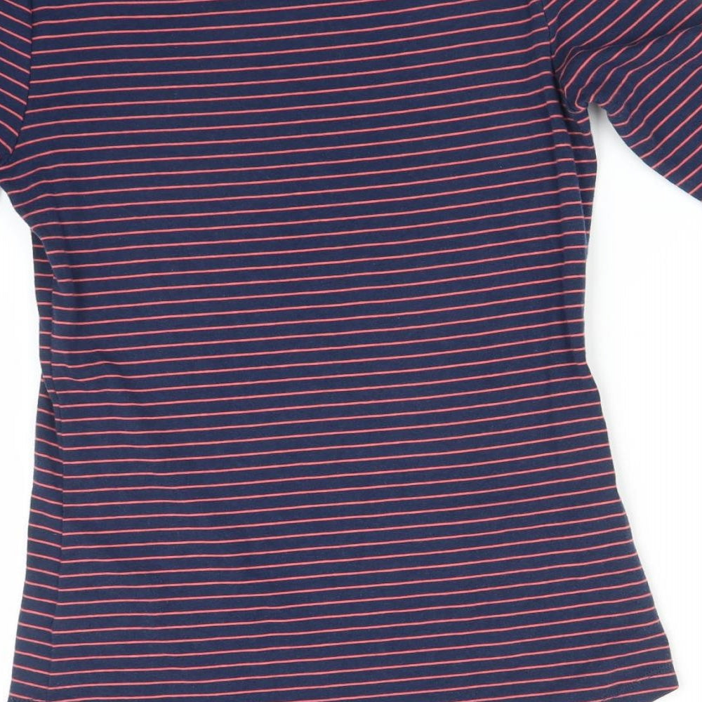ARABELLA&ADDISON Womens Multicoloured Striped  Basic T-Shirt Size M