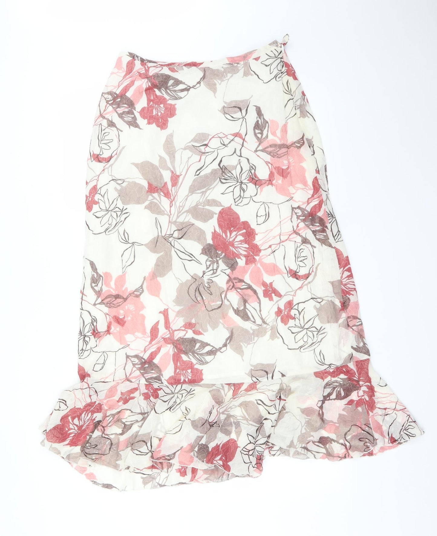 Adini Womens Multicoloured Floral  Trumpet Skirt Size S