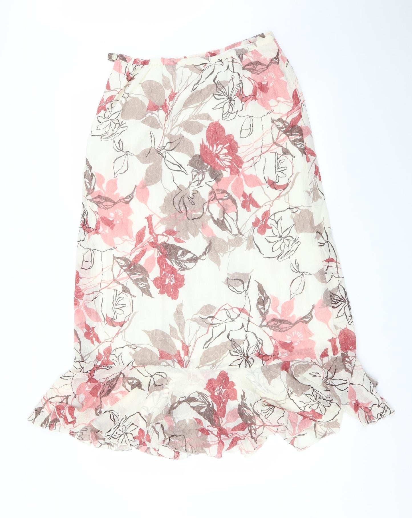 Adini Womens Multicoloured Floral  Trumpet Skirt Size S