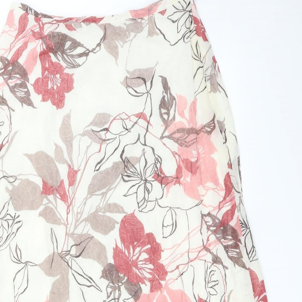 Adini Womens Multicoloured Floral  Trumpet Skirt Size S