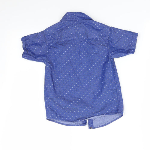 Jasper Conran Boys Blue Polka Dot  Basic Button-Up Size 5 Years