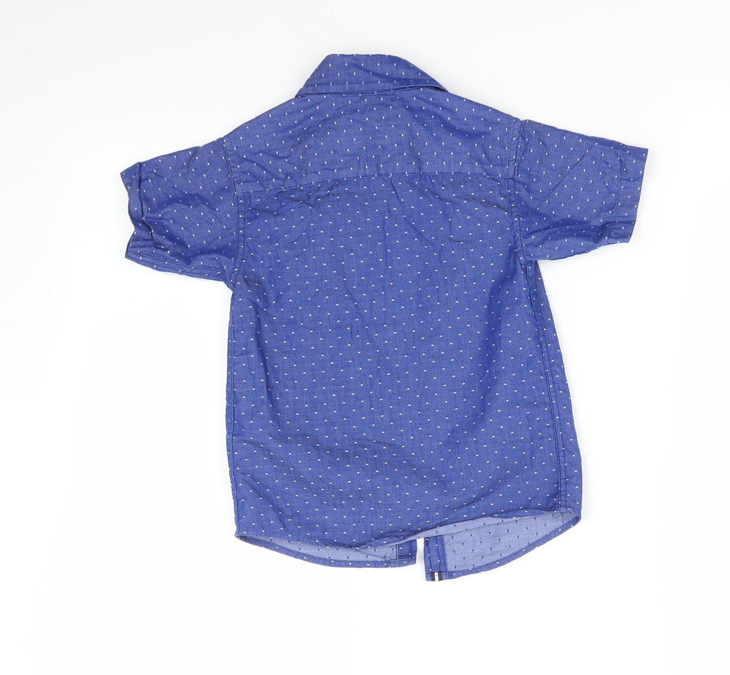 Jasper Conran Boys Blue Polka Dot  Basic Button-Up Size 5 Years