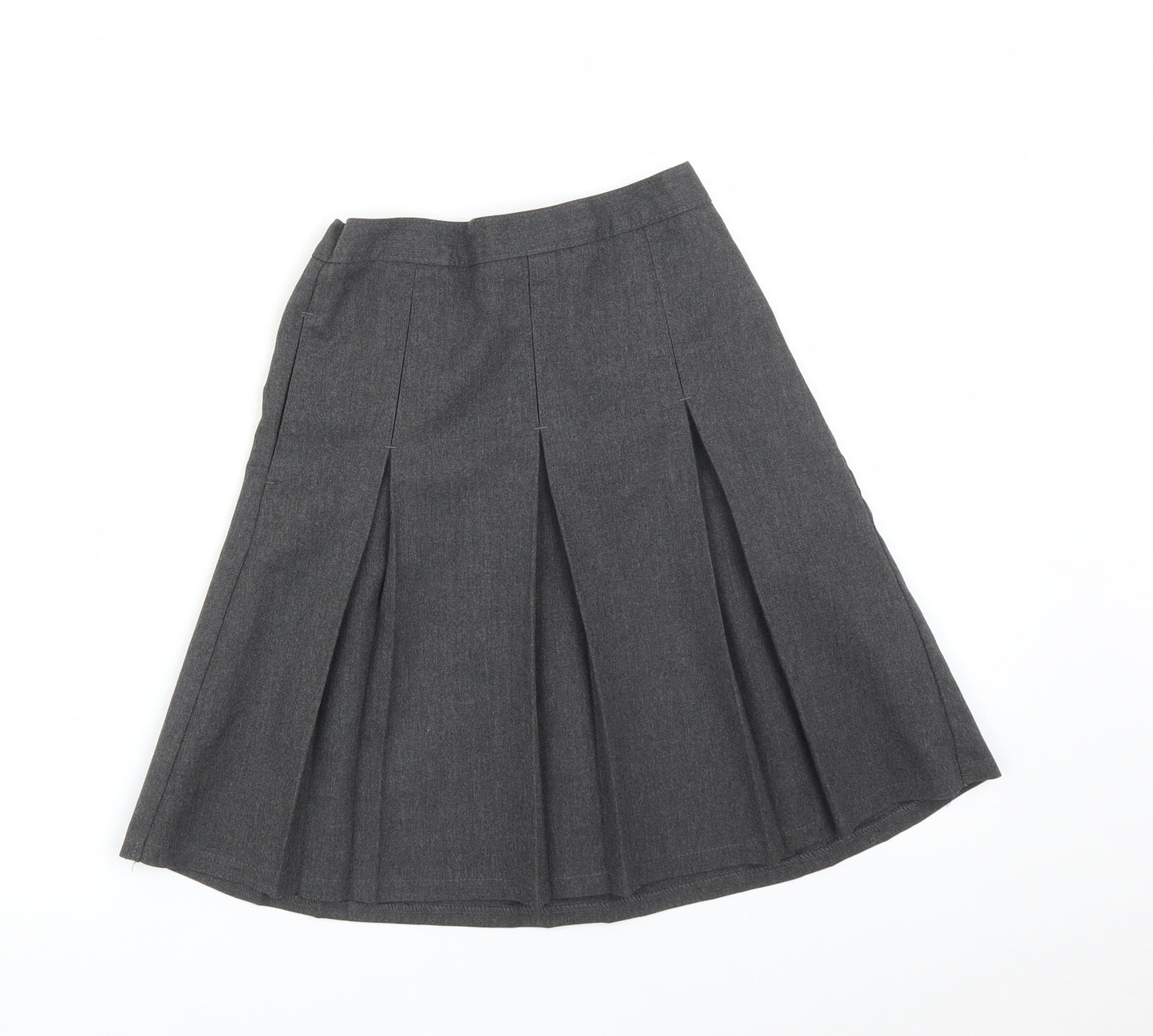 M&S Girls Grey   Pleated Skirt Size 9-10 Years