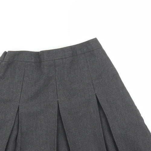 M&S Girls Grey   Pleated Skirt Size 9-10 Years