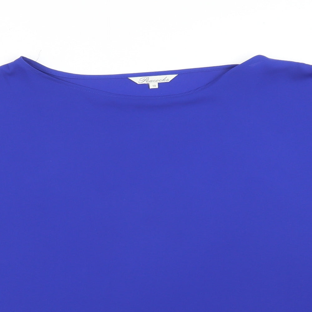 Peacocks Womens Blue   Basic T-Shirt Size 18