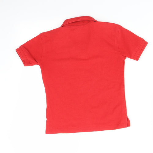 Russell Boys Red   Basic Polo Size 5-6 Years