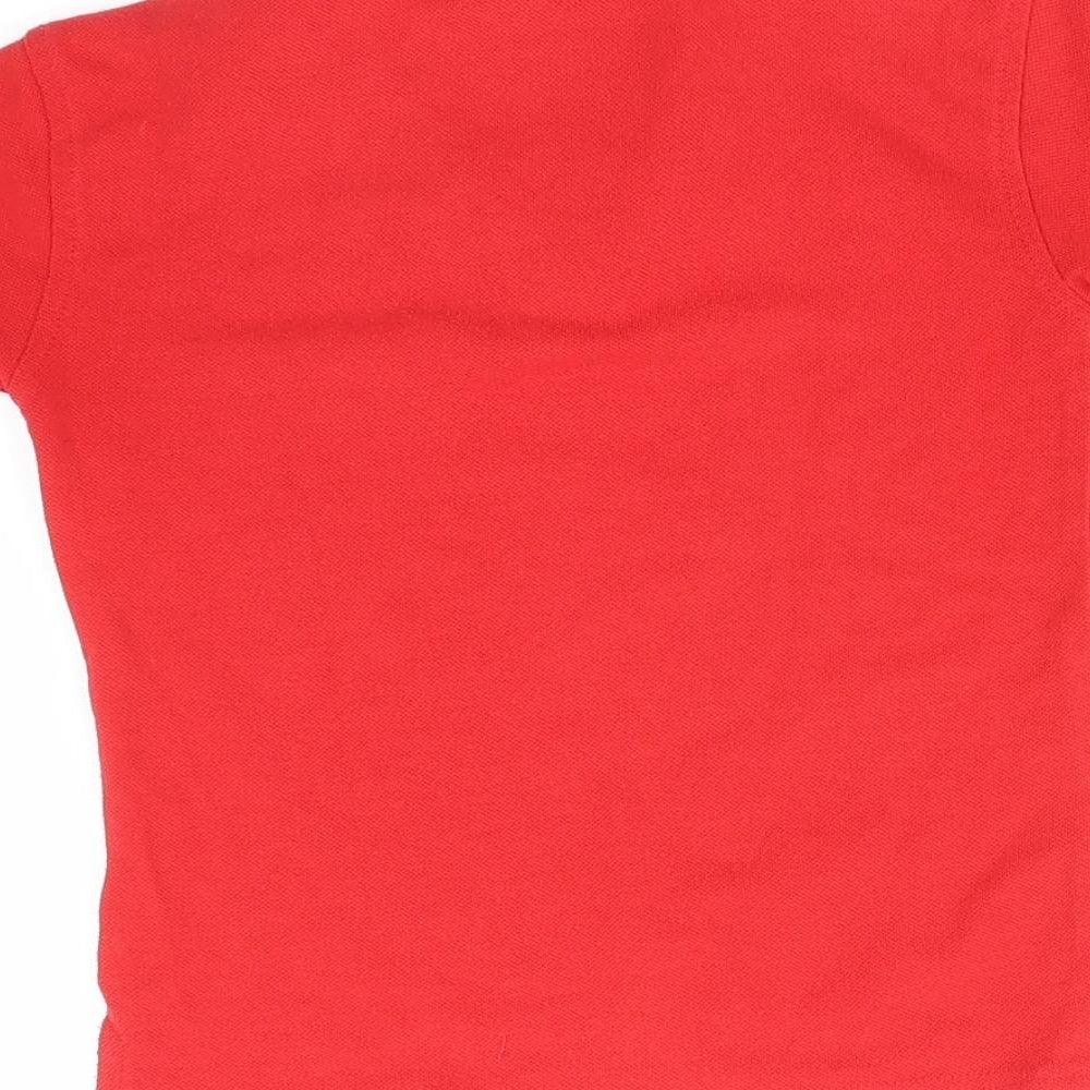 Russell Boys Red   Basic Polo Size 5-6 Years