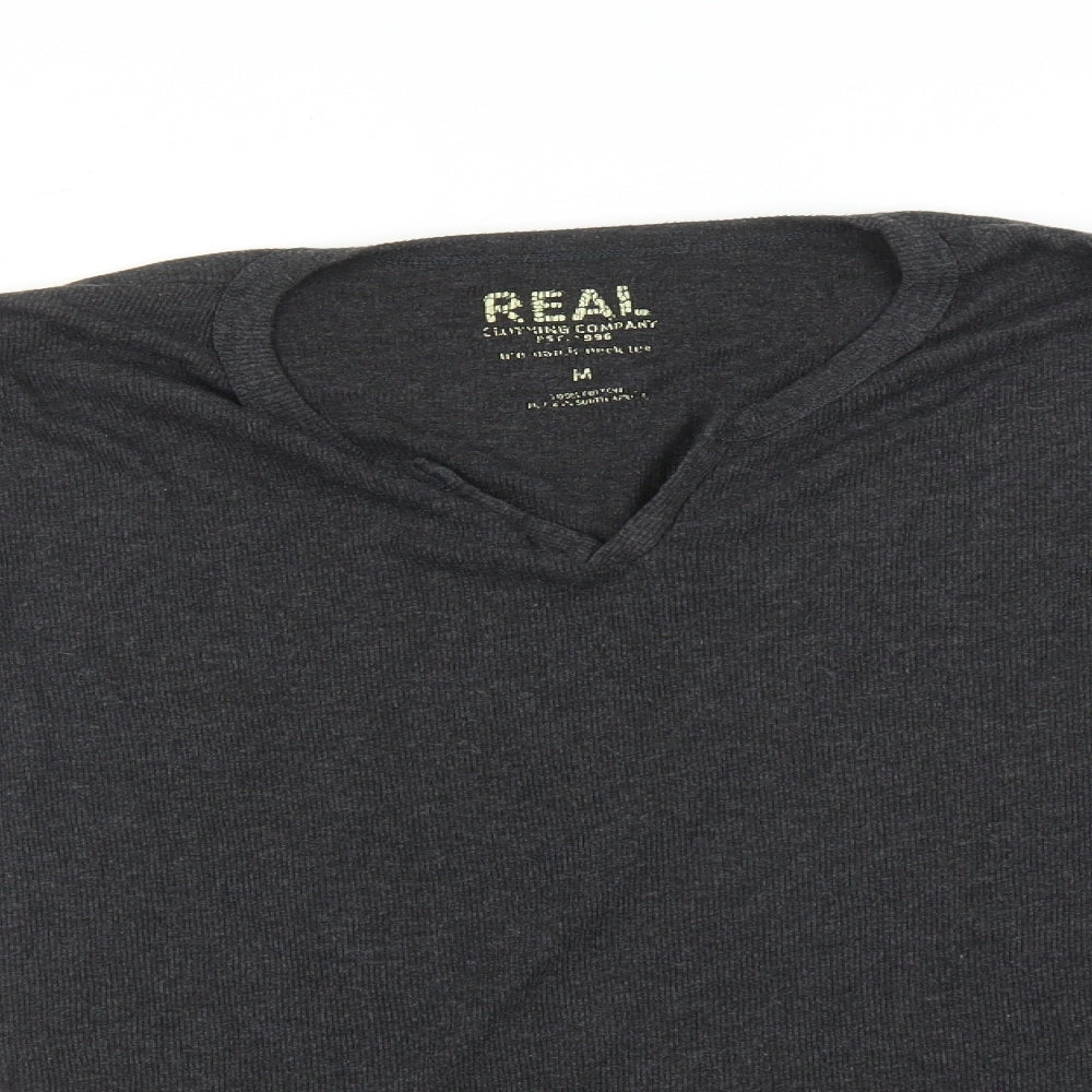 REAL CLOTHING COMPANY Mens Grey    T-Shirt Size M