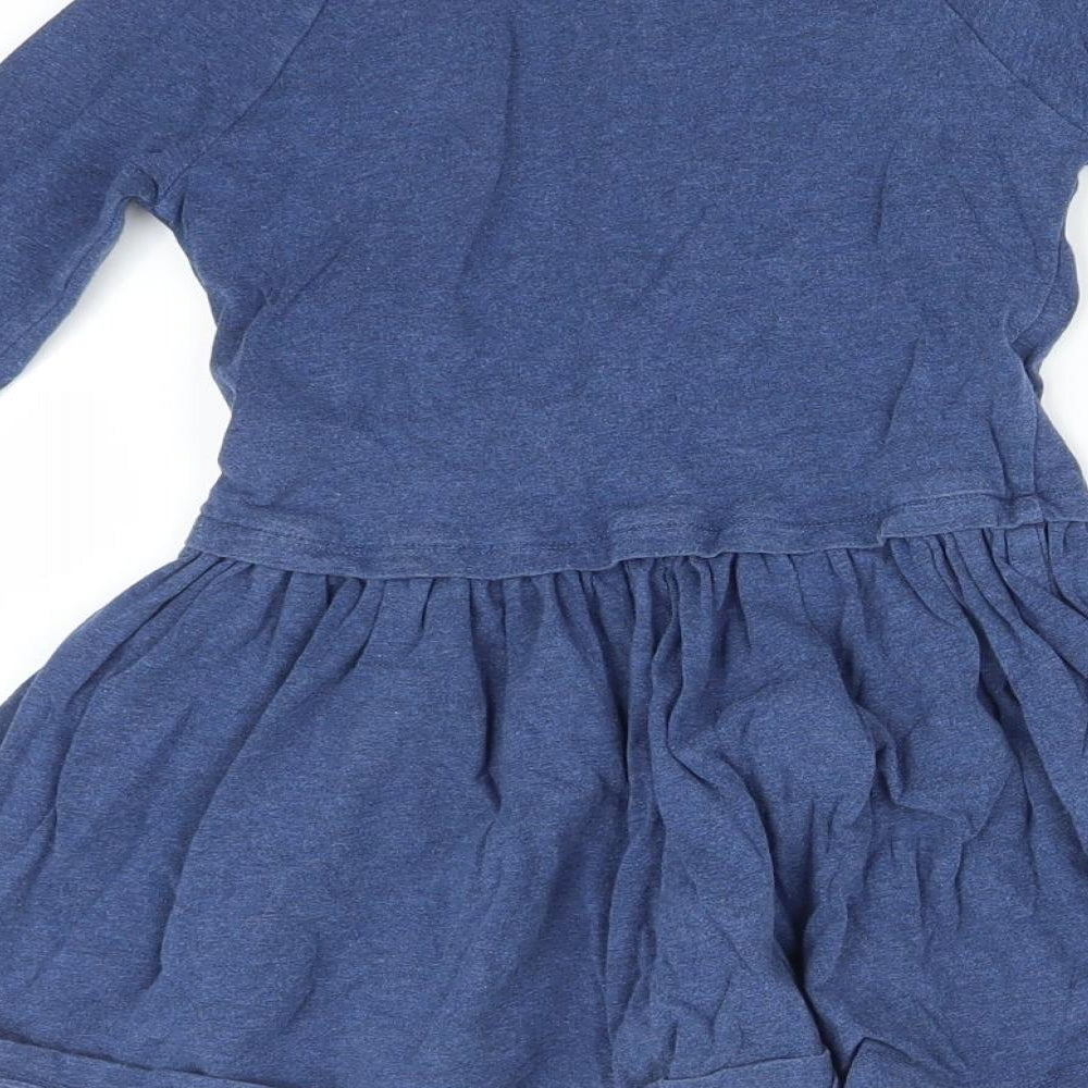 John Lewis Girls Blue   Skater Dress  Size 6 Years