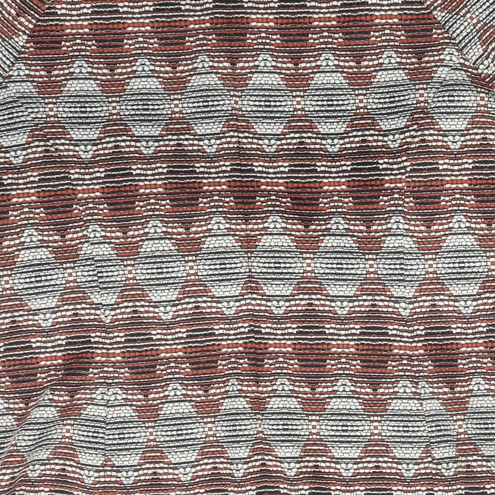 M&S Womens Multicoloured Geometric  Basic T-Shirt Size 22