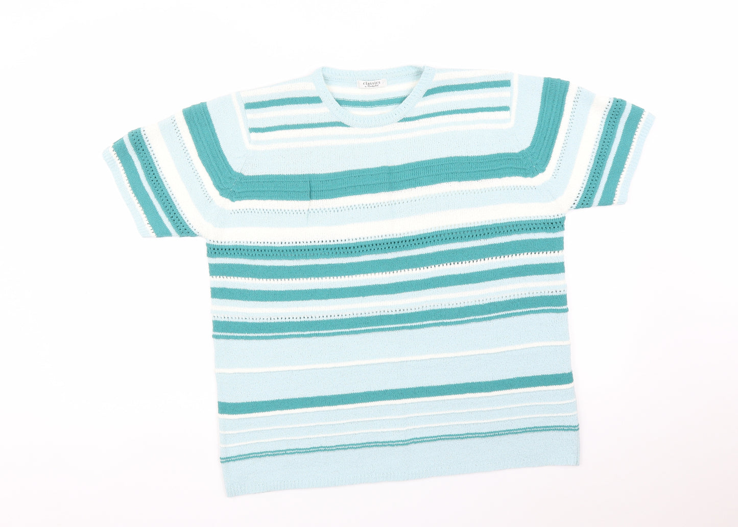 Berkertex Womens Multicoloured Striped  Basic T-Shirt Size 16