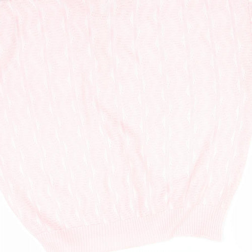 LITTLE WOODS Womens Pink Striped  Basic T-Shirt Size 20