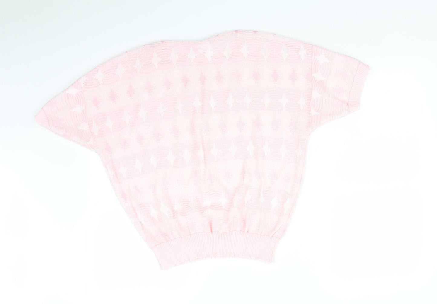 LITTLE WOODS Womens Pink Argyle/Diamond  Basic T-Shirt Size 20