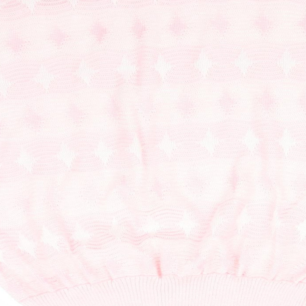 LITTLE WOODS Womens Pink Argyle/Diamond  Basic T-Shirt Size 20