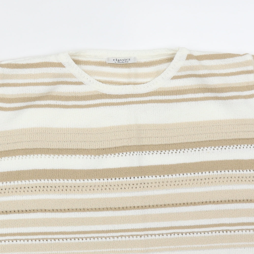 Berkertex Womens Multicoloured Striped  Basic T-Shirt Size 16