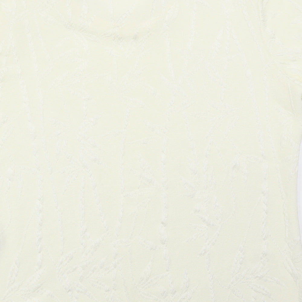 BM Womens Yellow Floral  Basic T-Shirt Size 14