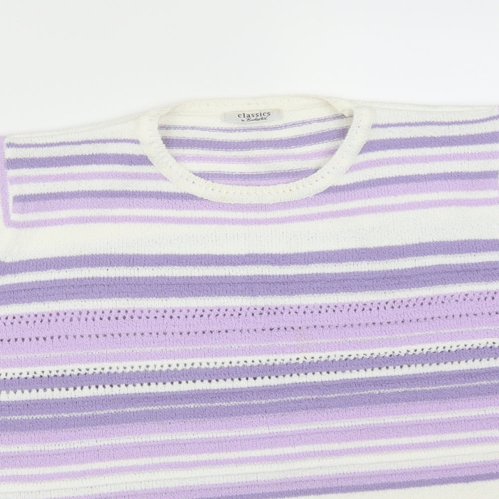 Berkertex Womens Multicoloured Striped  Basic T-Shirt Size 16