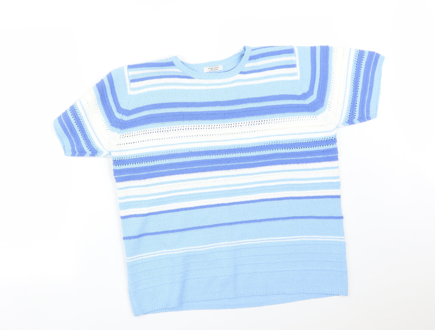 Berkertex Womens Multicoloured Striped  Basic T-Shirt Size 16