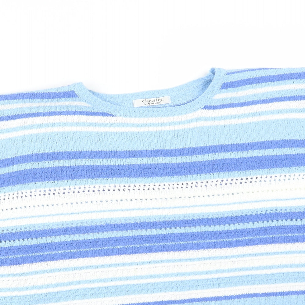 Berkertex Womens Multicoloured Striped  Basic T-Shirt Size 16