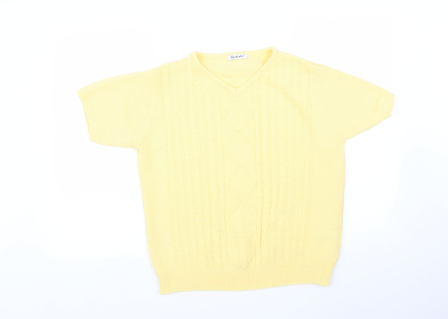 Berkertex Womens Yellow   Basic T-Shirt Size 16