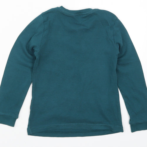 Marks and Spencer Boys Green   Pullover Sweatshirt Size 3-4 Years  - Santa's Little Helper