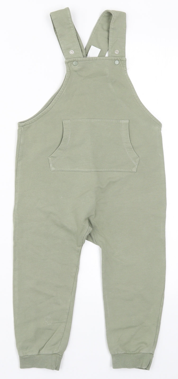 H&M Boys Green   Dungarees Trousers Size 3-4 Years