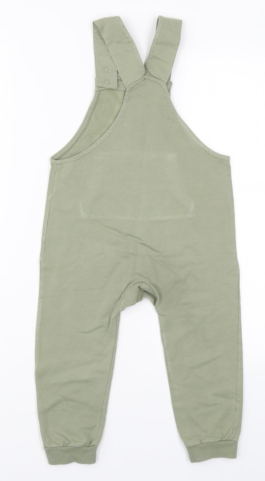 H&M Boys Green   Dungarees Trousers Size 3-4 Years