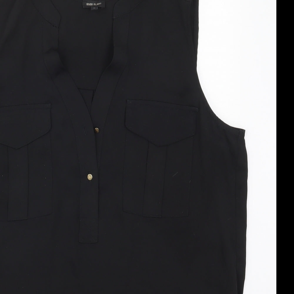 River Island Womens Black   Basic Tank Size 14