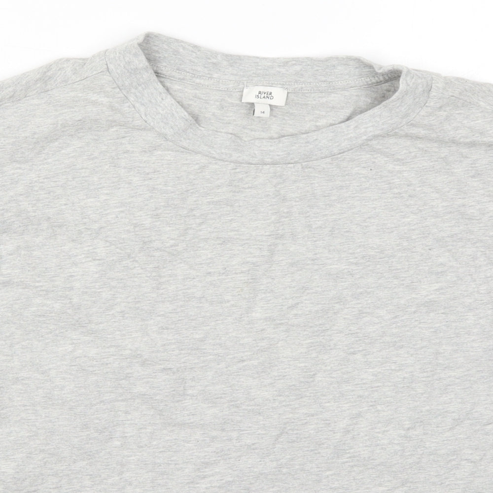 River Island Womens Grey   Basic T-Shirt Size 14
