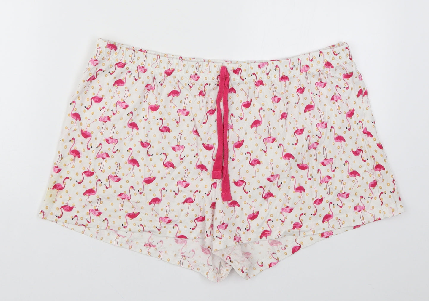 George Womens Pink Geometric  Sweat Shorts Size 16 - Flamingo Pyjamas